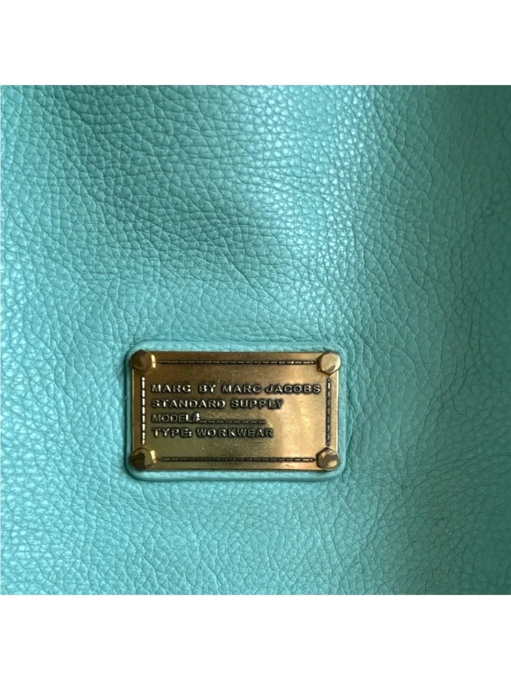 Marc by Marc Jacobs Standard Supply Turquoise Leather Hobo Bag Aqua Gold